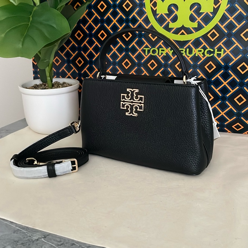 New, tory burch Britten micro satchel crossbody black 145357 - Picture 4 of 15